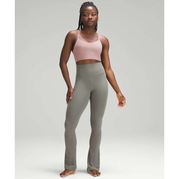 Lululemon Pant Womens 4 Align High Rise Flare Groove Green Yoga Athletic Gym - Picture 1 of 15